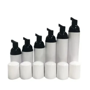 30ml 60ml 100ML White black pump white lid Plastic Foam Bottle Empty Shampoo Container